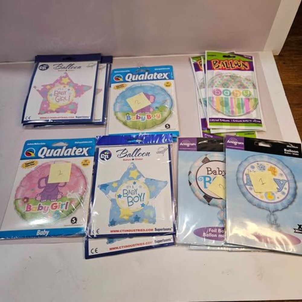 Qualatex Anagram CTI Baby Shower Foil Balloons Lot
